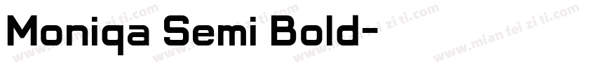 Moniqa Semi Bold字体转换